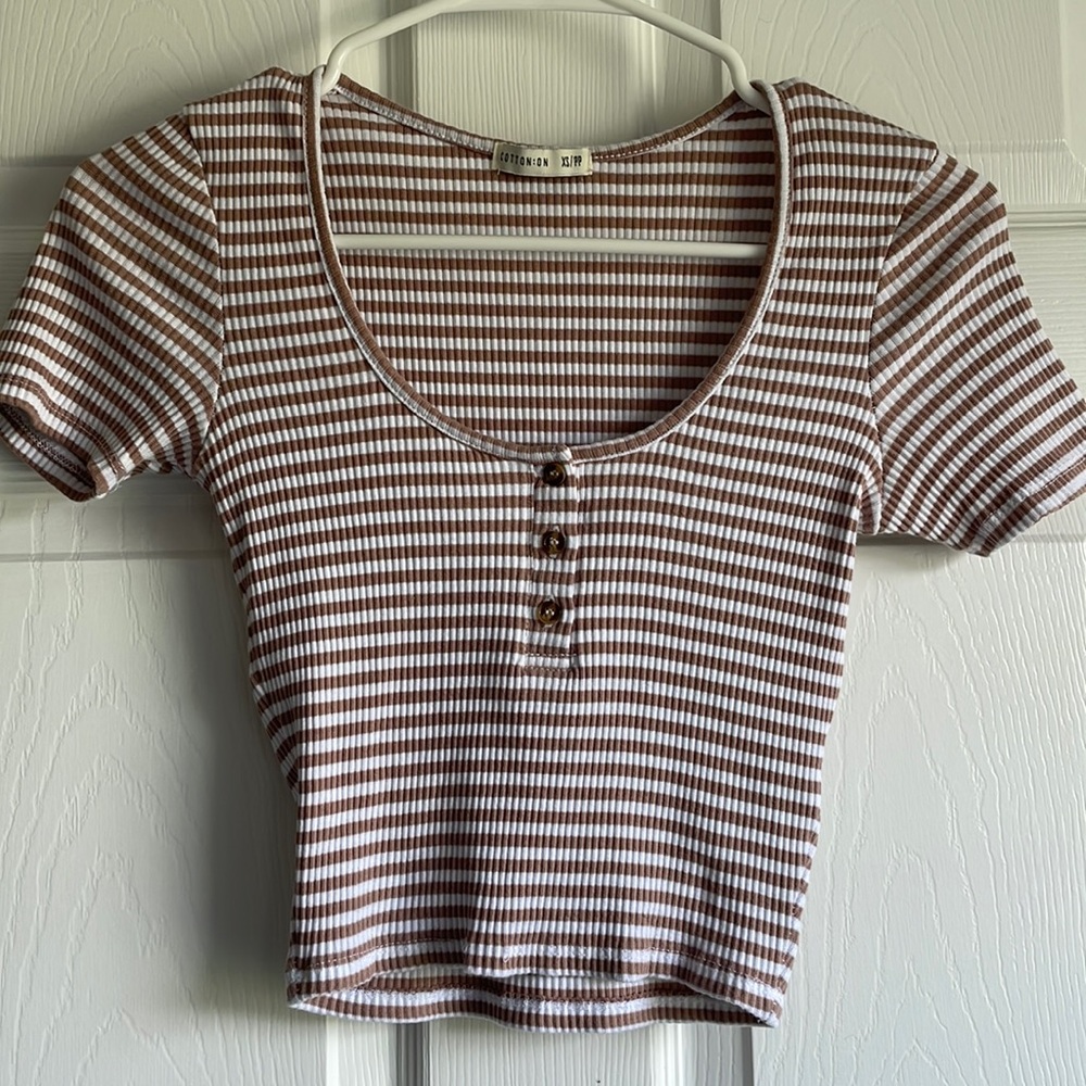Cotton On Striped Crop Top